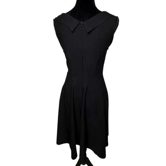 Elegant Black Sleeveless Midi Dress with Stretch | Sz M - Picture 4 of 6